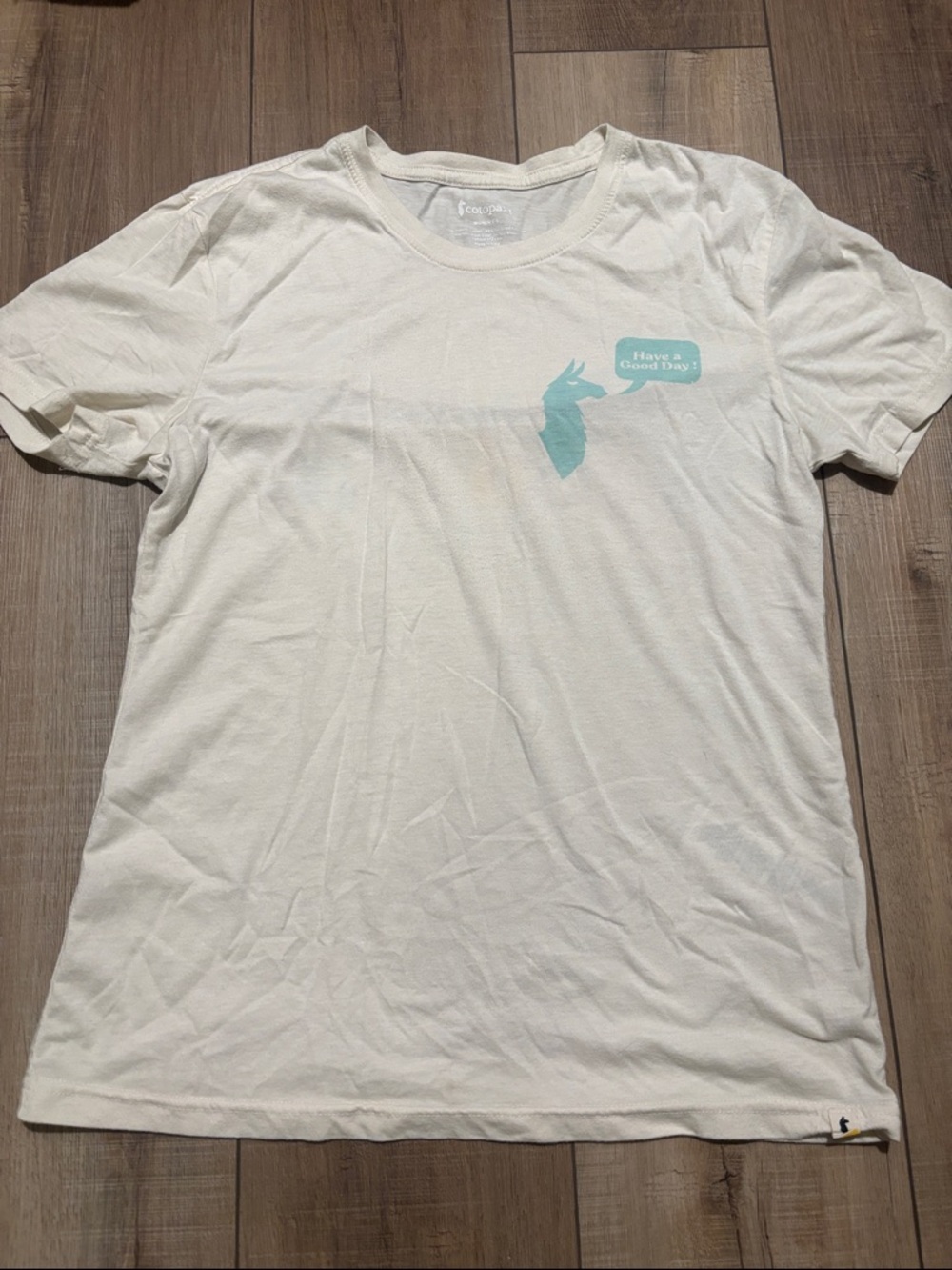 cotopaxi Light Cream Women's Tee with White Logo